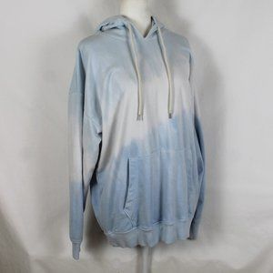 GAP Hoodie Sweatshirt Woman Size Small Ombre Blue Long Sleeve Pocket Drawstring